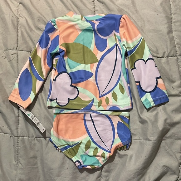 Toddler Girl Rashguard and Swim Bottoms Set - Picture 2 of 2